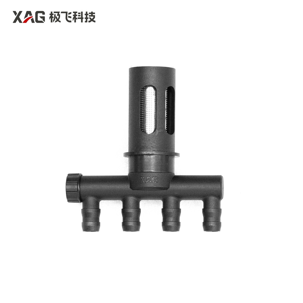 [P100P_P100P_LIQUID_CONTAINER_BOTTOM_OUTLET_4_WAY_TUBE_FITTING_KIT_INCL_FILTER] P100P Liquid Container Bottom Outlet 4-Way Tube Fitting Kit